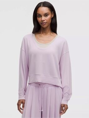 Lululemon BeCalm Scoop Neck Pullover in Lilac Play